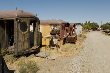 Railroad cars waiting to be restored